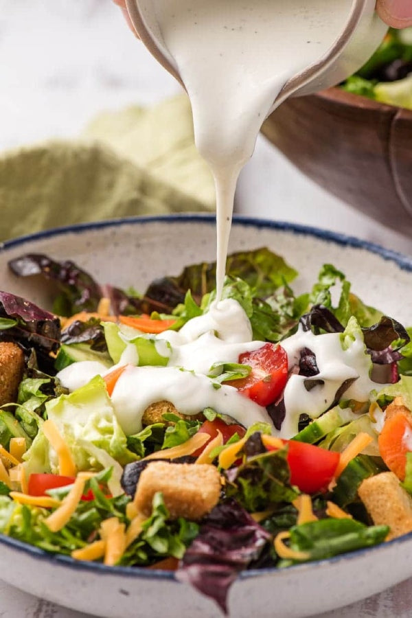 GARDEN SALAD WITH – BOMB FOODS RANCH DRESSING AND DIP